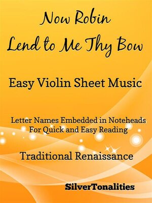 cover image of Now Robin Lend to Me Thy Bow Easy Violin Sheet Music